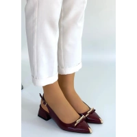 Ricy Bordo Rugan Topuklu Ayakkabı