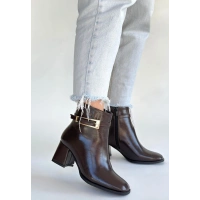 Rivav Acı Kahve Rugan Topuklu Bot