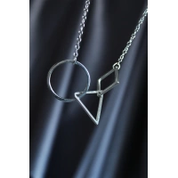 Silver Renk Squid Game Unisex Kolye