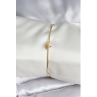 Sinek Figürlü Gold Renk Pirinç Kadın Bileklik