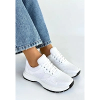 Slar Beyaz Cilt Bağcıklı Spor Ayakkabı