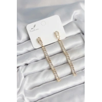 Su Yolu Baget Pirinç Kadın Küpe