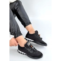 Tues Siyah Nubuk Bağcıklı Spor Ayakkabı