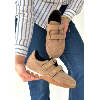 Tunga Bej Süet Cırt Cırtlı Spor Ayakkabı