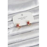 Uğur Böceği Model Gold Renk Pirinç Çocuk Küpe