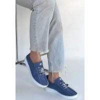 Warte Mavi Süet Bağcıklı Spor Ayakkabı