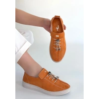Warte Turuncu Süet Bağcıklı Spor Ayakkabı