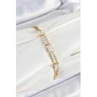 Xuping Pirinç Parçalı Su Yolu Model Gold Renk Kadın Bileklik