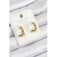 Xuping Zirkon Taşlı Halka Model Gold Renk Kadın Küpe