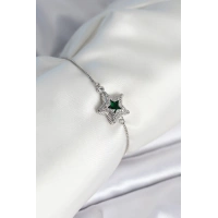 Yıldız Model Asansörlü Gümüş Renk Kadın Bileklik