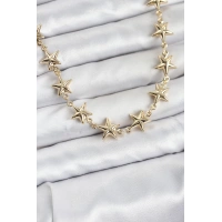 Yıldız Model Pirinç Gold Renk Kadın Kolye