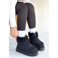 Zinya Siyah Süet Bot