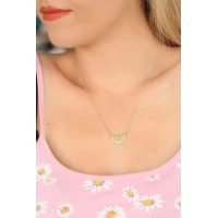 Zirkon Taşlı Bayan Kolye