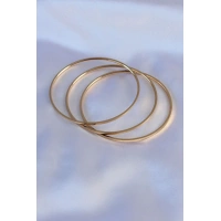 316L Çelik Gold Renk Ajda Model Kadın 65 mm Bilezik