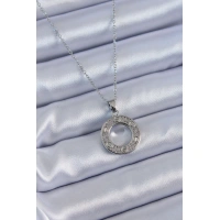 316L Çelik Gümüş Renk Zirkon Taşlı Model Kadın Kolye