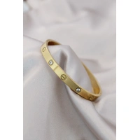 316L Çelik Gold Renk Zirkon Taşlı Bileklik