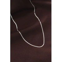 Çelik Gümüş Renk 60 cm İnce İtalyan Zincir Kolye