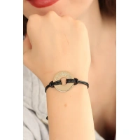 FREEDOM (Özgür) Siyah Deri İpli Unisex Mood Bileklik