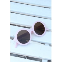 Pembe Renk Yuvarlak İskandinav Çocuk Gözlüğü