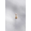 316L Cerrahi Çelik 3,5 mm Yıldız Zirkon Gold Renk Dudak Piercing