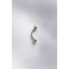 316L Cerrahi Çelik Gold Renk Minimal Toplu Gümüş Renk Banana Piercing