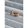 Gold Renk Renkli Kristal Taşlı Earcuff Pirinç Kadın Kıkırdak Küpe
