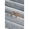 Gold Renk Zirkon Taşlı Earcuff Pirinç Kadın Kıkırdak Küpe
