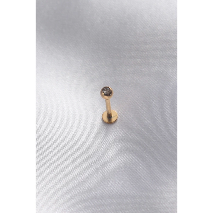 316L Cerrahi Çelik 8 mm Gold Renk Dudak Piercing
