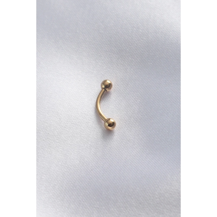 316L Cerrahi Çelik Gold Renk Minimal Toplu Banana Piercing