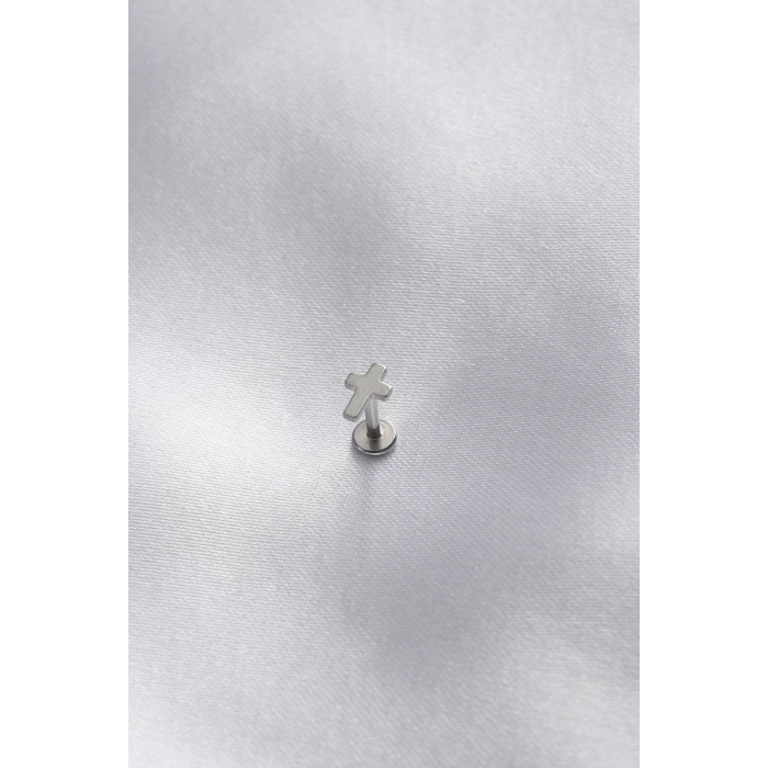 316L Cerrahi Çelik Gümüş Renk Tragus Piercing