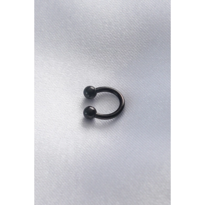 316L Cerrahi Çelik Siyah Renk Minimal Halka Piercing