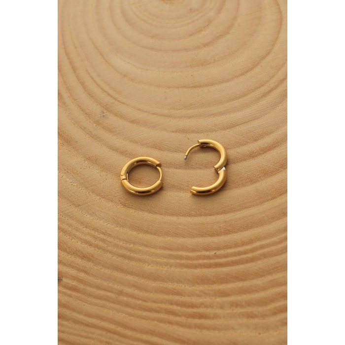 Gold Renk Halka Erkek Küpe