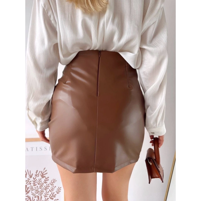 Önden büzgülü etek taba h24210