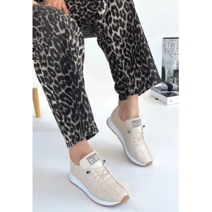 Fiert Bej Cilt Bağcıklı Spor Ayakkabı