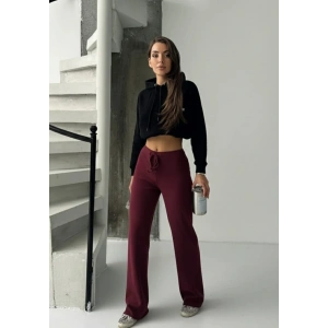 Fit comfort bej salaş pantolon bordo A6011