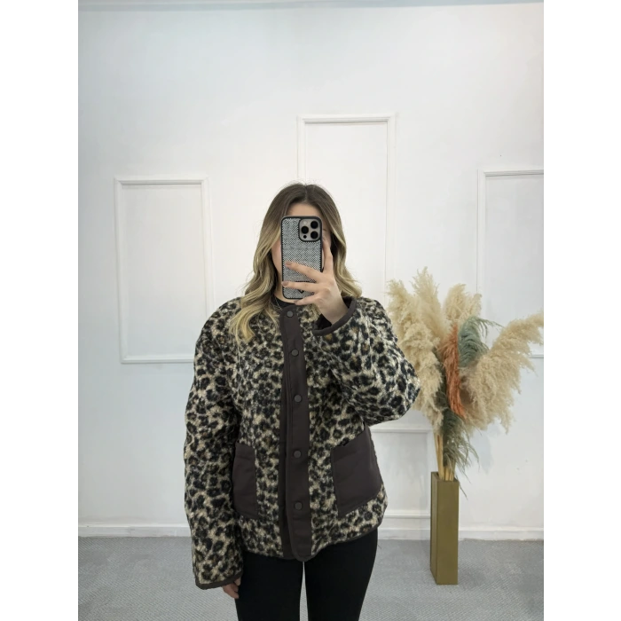 Çift Taraflı Leopar Ceket