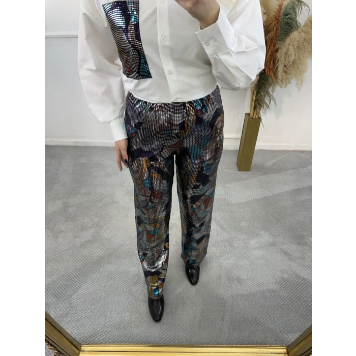 Lims Pırıltılı Renk Geçişli Tasarım Pantolon