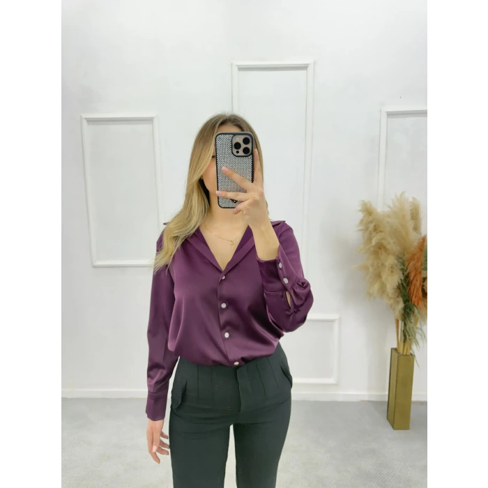 Karew Pamuklu Saten Gömlek