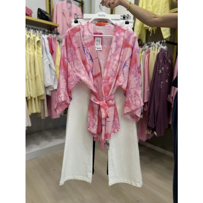 Ripe Desenli Tensel Kimono