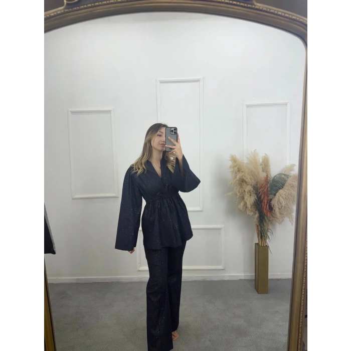 Simli Bel Büzgülü İkili Takım