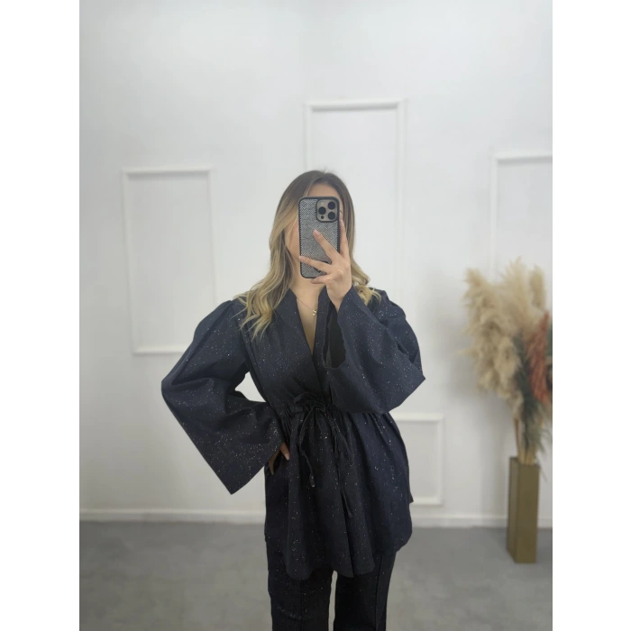 Simli Bel Büzgülü İkili Takım