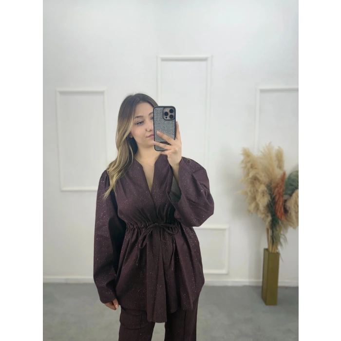 Simli Bel Büzgülü İkili Takım