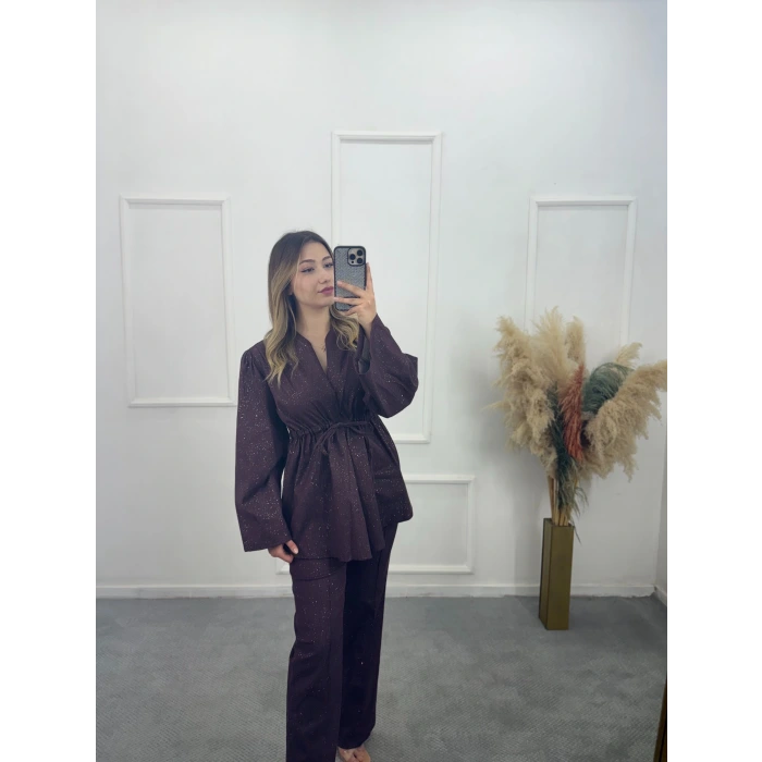 Simli Bel Büzgülü İkili Takım