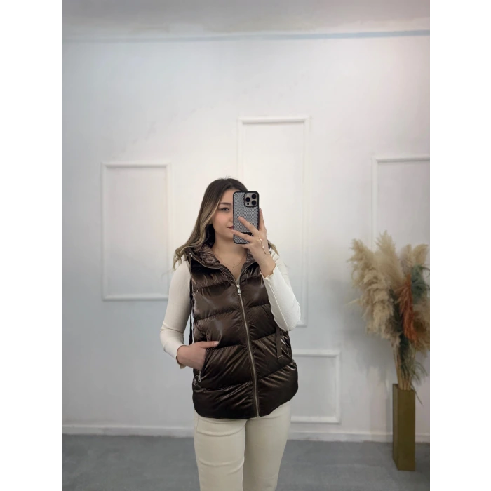 Gubbins Parlak Kapişonlu Yelek