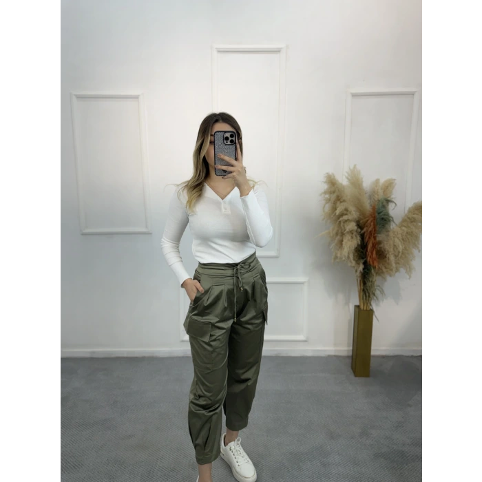 Jirble Pileli Preimum Saten Pantolon