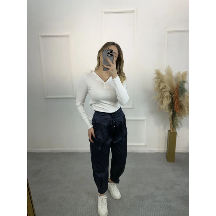 Jirble Pileli Preimum Saten Pantolon