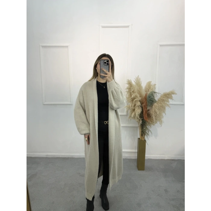 Taradid Sakallı Uzun Triko Hırka