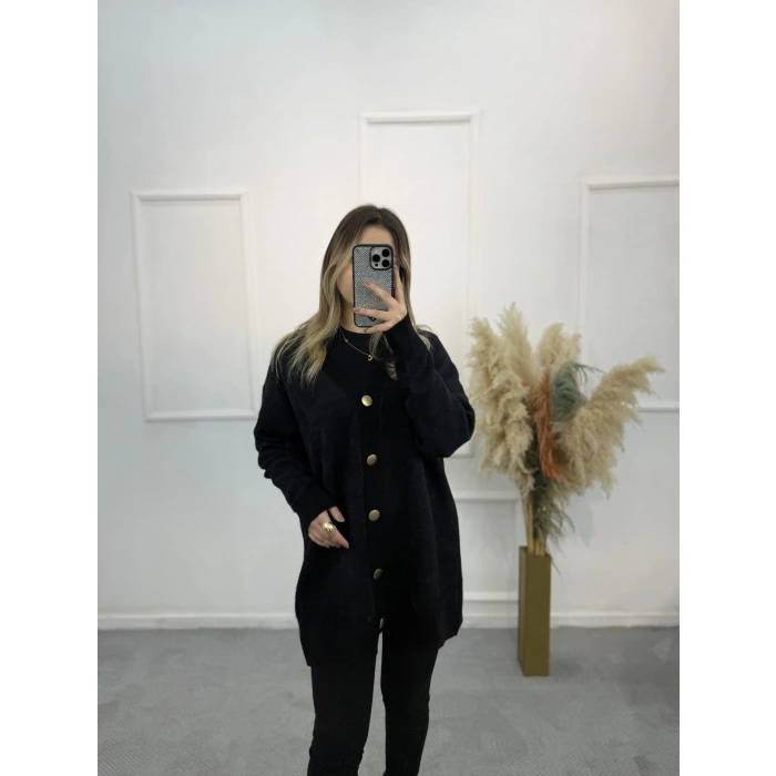 Atten Önden Düğmeli Yumoş Hırka