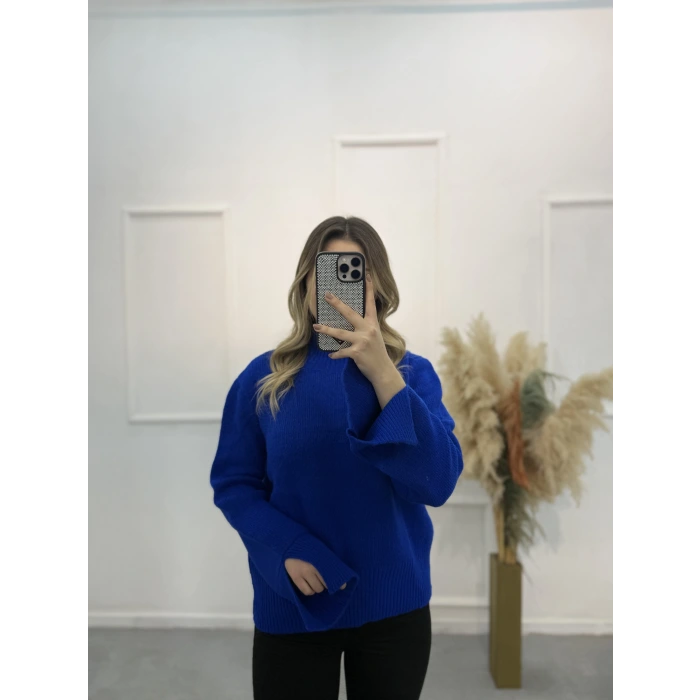 Yahrez Kolları Yırtmaçlı Triko Kazak