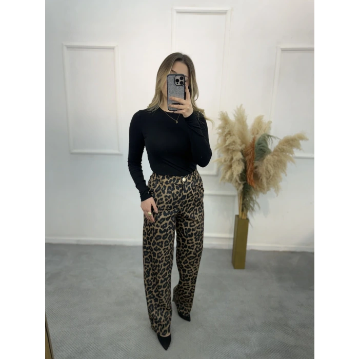 Gelid Leopar Palazzo Pantolon